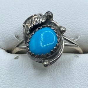 Vintage Sterling Silver Richard Begay Turquoise Ring